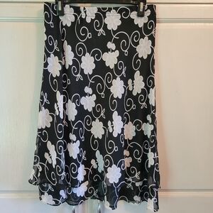 Vintage Jolibel Black White Mesh Skirt